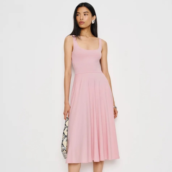 Reformation Dresses & Skirts - Rou Knit Midi Dress XS Babygirl Pink Reformation
